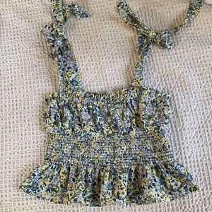 Forever 21 Floral Print Chiffon Top